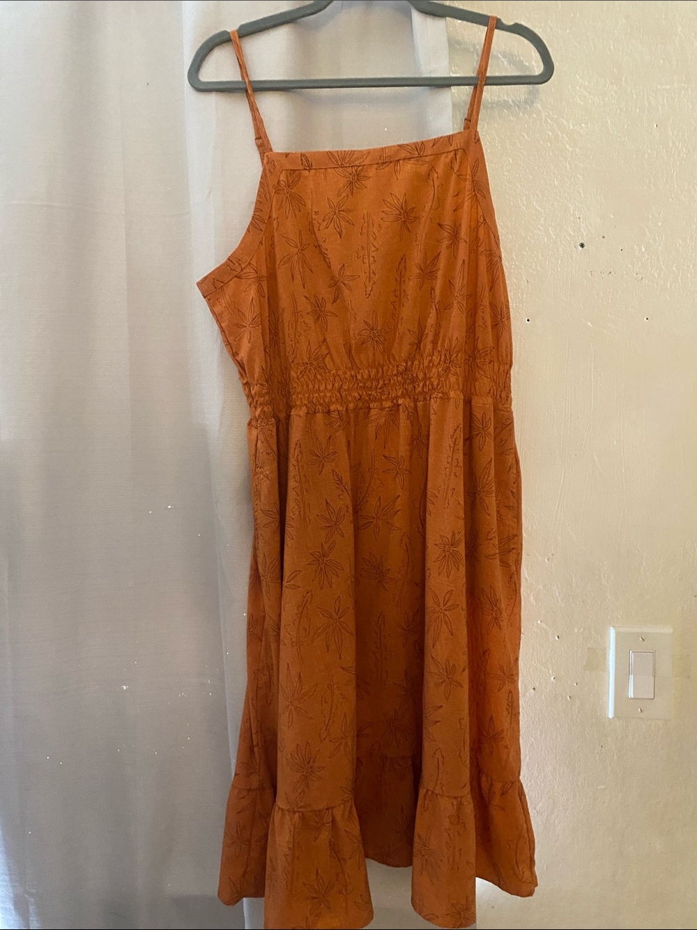 Toad&Co Mustard Yellow Textured Fabric dress